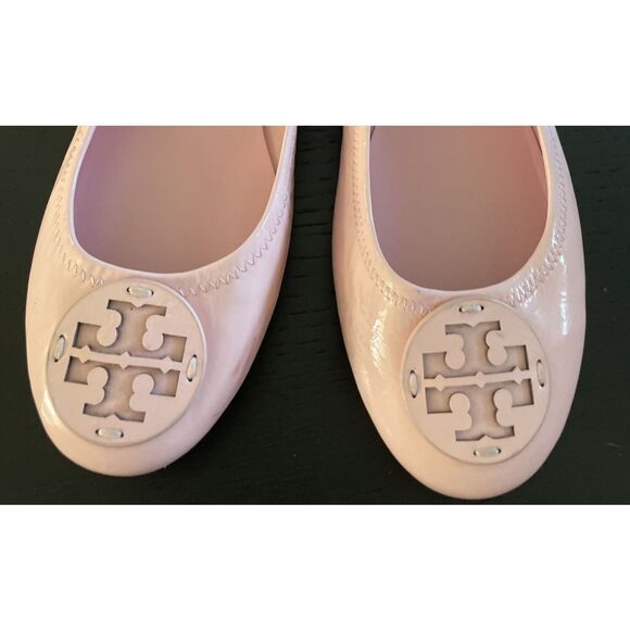 Tory Burch Minnie Travel Ballet Flats In Petunia Size 10 - Picture 7 of 7